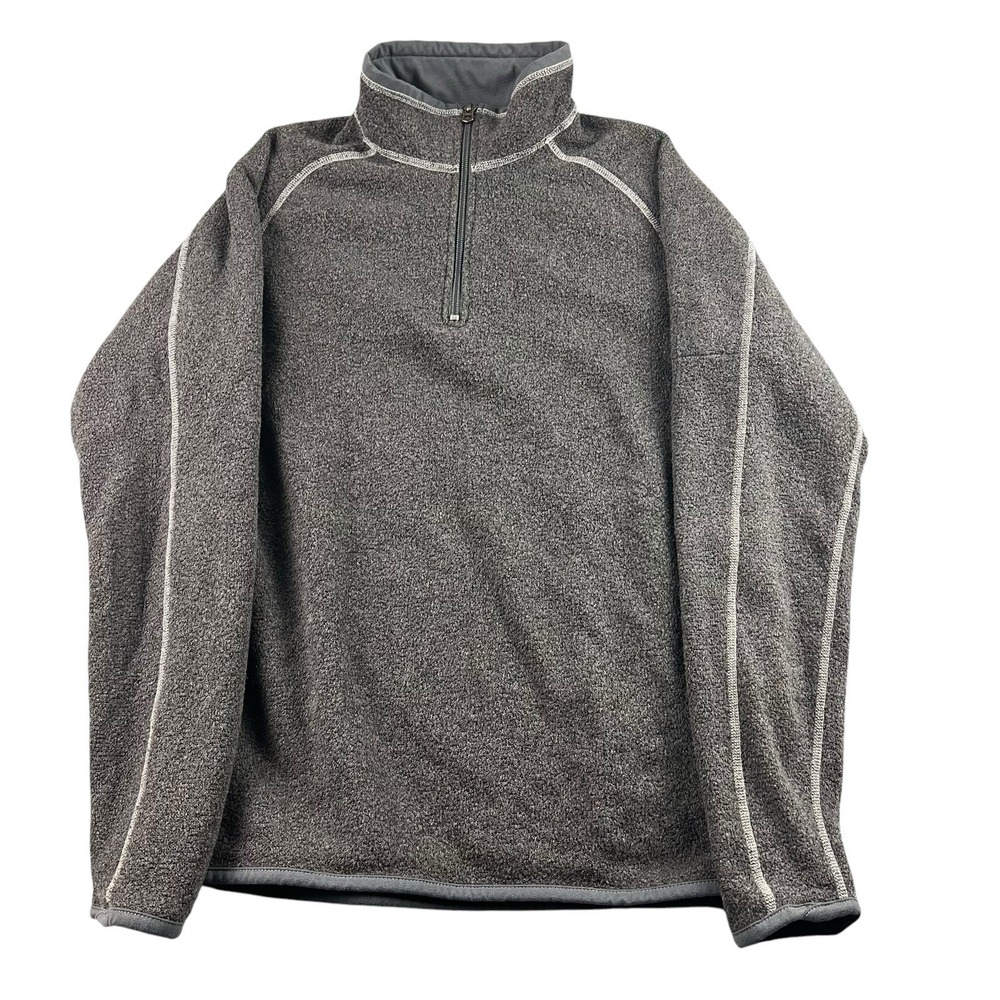 Kuhl Sweatshirt Mens Size Large Gray 1/4 Zip Hiking Fleece Blend Zip Pocket
